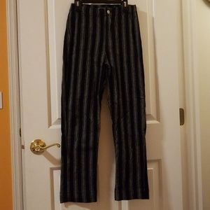 Brandy Melville Tilden Pants B&W Striped OS(24-26)